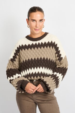 C&S Kool knit pullover Dark Chocolate/Bronze