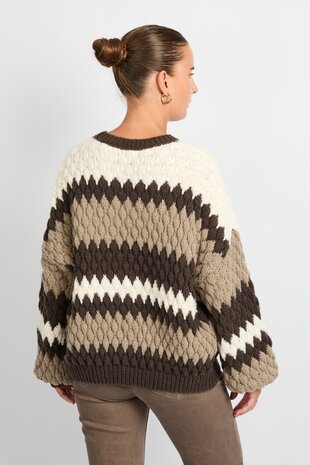 C&S Kool knit pullover Dark Chocolate/Bronze