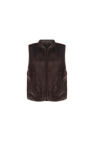 C&S Gabrielle gilet Dark Chocolate