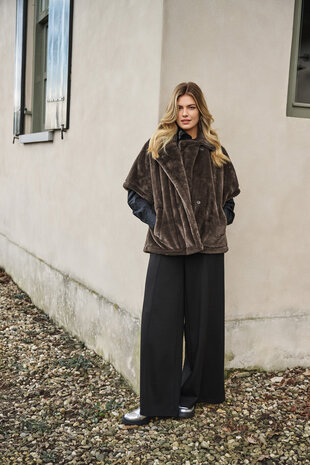 C&S Orla coat Dark Chocolate