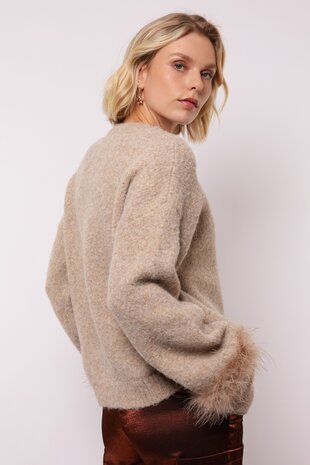 Fluresk Rielle knit sweater warm taupe