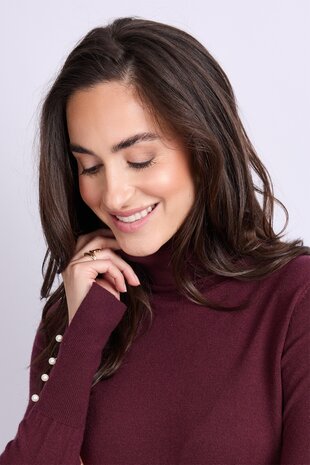 C&S Kalisse knit pullover Amarone Cabernet