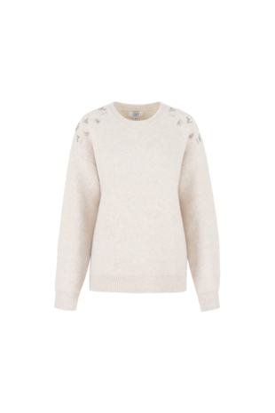 C&S Kirsten knit pullover sand