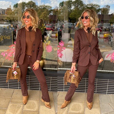 Chastar Sevanne blazer bruin