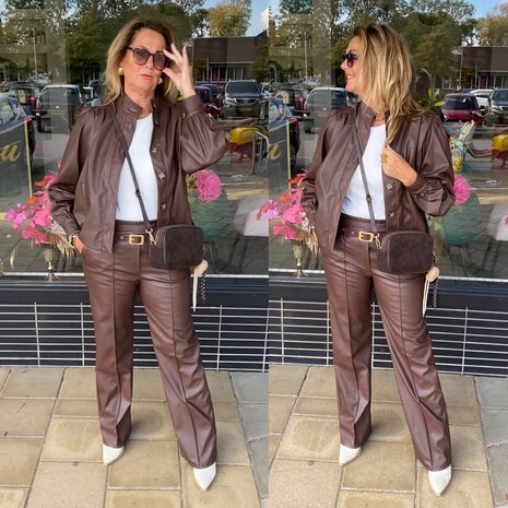 Chastar pu broek bruin