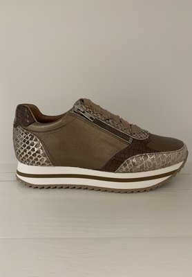 DWRS CROCO - Sneakers - Taupe/Smoke/Taupe