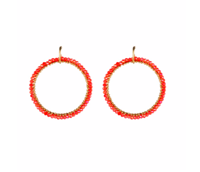 GO DUTCH LABEL - Annelies oorbellen - fucsia