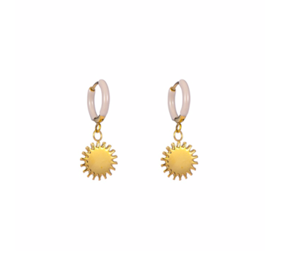 GO DUTCH LABEL - Daane oorbellen - goud/white
