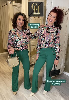 Chastar knopen flared - groen
