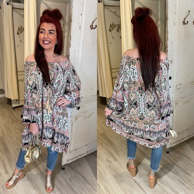 Bella tuniek dress - zwart
