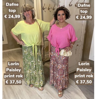 Dafne knoop top - lime
