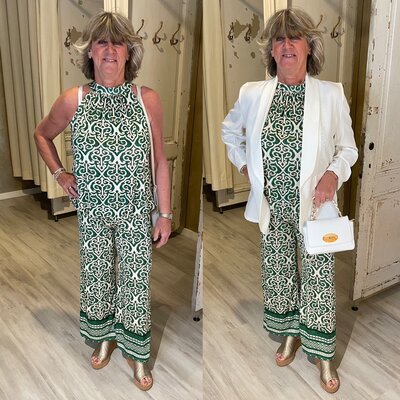 Rilana SET (top + broek) hard groen