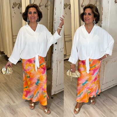 Ageeth VISCOSE rok - oranje