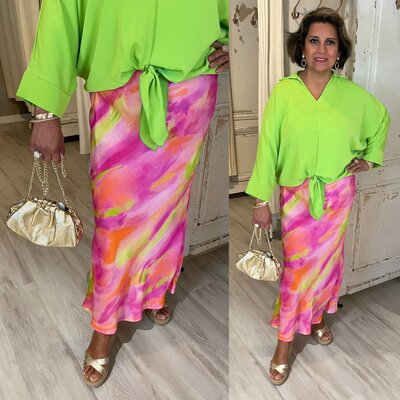 Ageeth VISCOSE rok - roze
