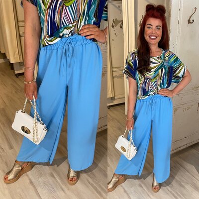 Rowena pantalon - ice blauw