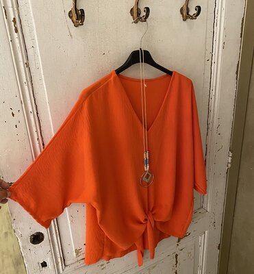 Melody top - koraal inclusief ketting