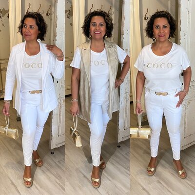 COCO t-shirt - wit met gouden letters