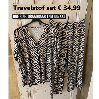 Travelstof SET 0.2 (top + broek) zwart