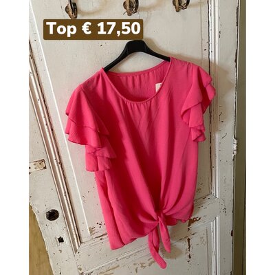 Knoop Vanessa Shoulder top - fuschia