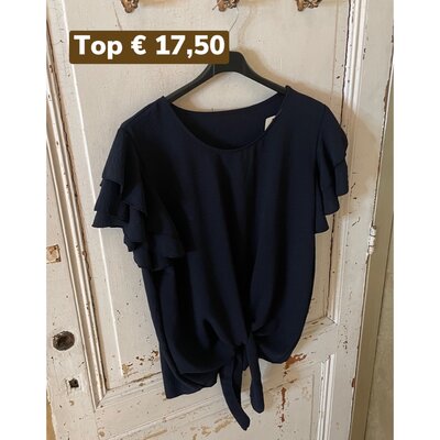 Knoop Vanessa Shoulder top - navy blue