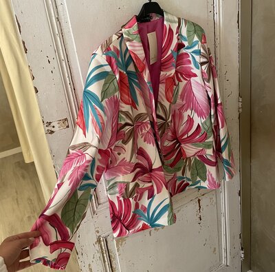 Nina Blessed blazer - multi color flower 2.2 roze
