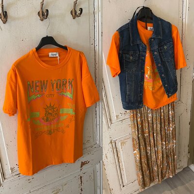 NEW YORK t-shirt - oranje