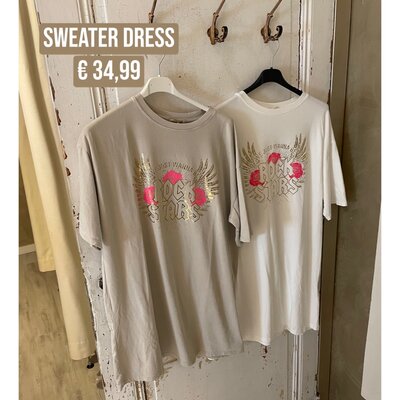 ROSES t-shirt dress - beige