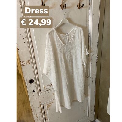 Kitty katoen dress - wit