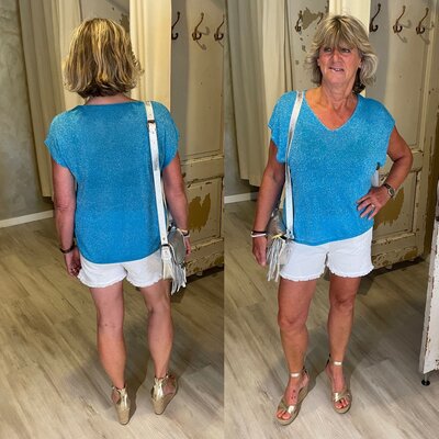 Sparkle top - aqua