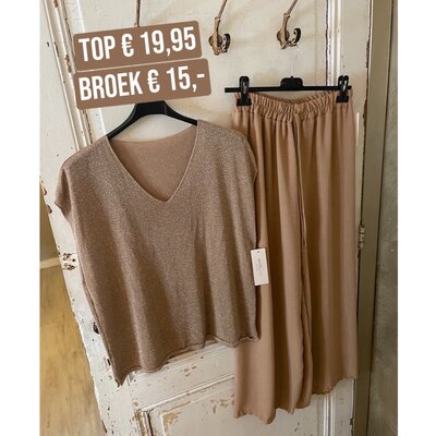 Sparkle top - camel