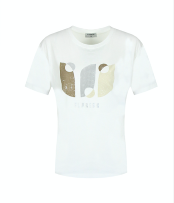 FLURESK Joaz T-shirt Offwhite/Zand