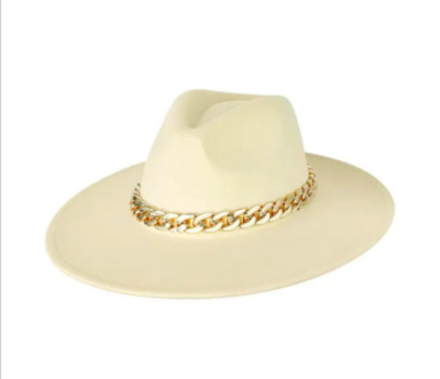 Fedora hoed met ketting Off-white Polyester