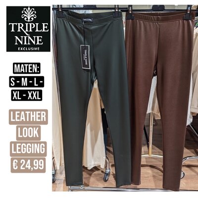 Triple Nine leather look legging - BRUIN
