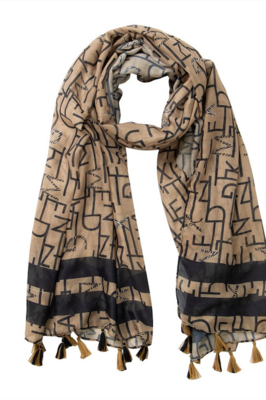 G maxx Amira Shawl Latte/Zwart