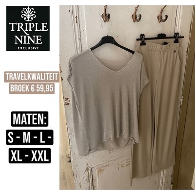 Sparkle top - beige
