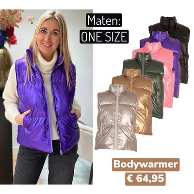 Azzurro Bodywarmer - zilver