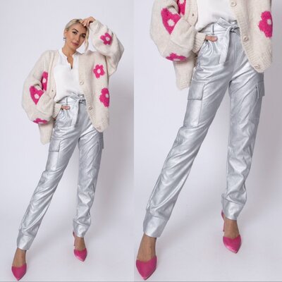 Chastar PU broek - zilver