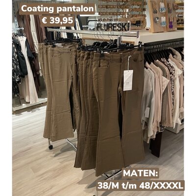 COATING flared - taupe/bruin
