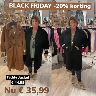 TEDDY jacket - zwart
