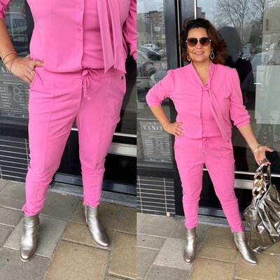 Triple Nine Travelstof Broek roze