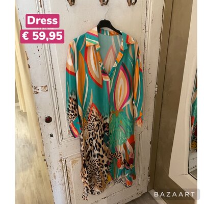 Lina Leopard dress - groen