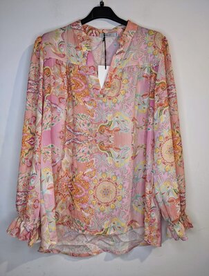 Kimora Florijn blouse - oranje/roze