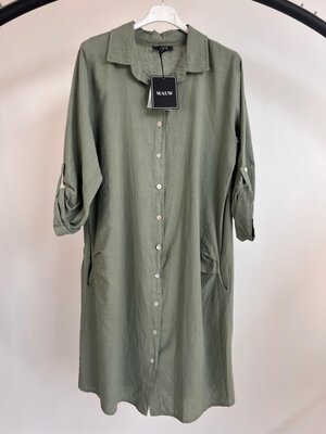 Linda blouse dress - army