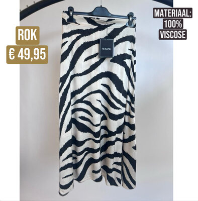 Zebra viscose rok