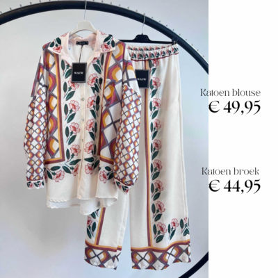 Blare katoen pantalon print