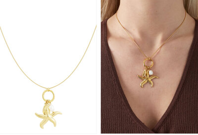 Star of the sea ketting - Goud kleur