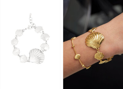 Armband sea shell lover - Zilver kleur