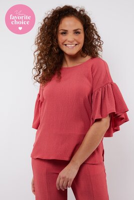 C&S Sam top slate rose