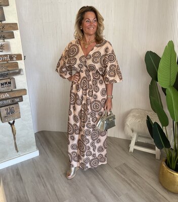 Marisa summer dress bruin/beige