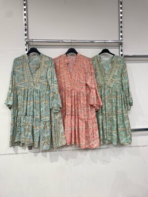 Monica tuniek/dress zeegroen